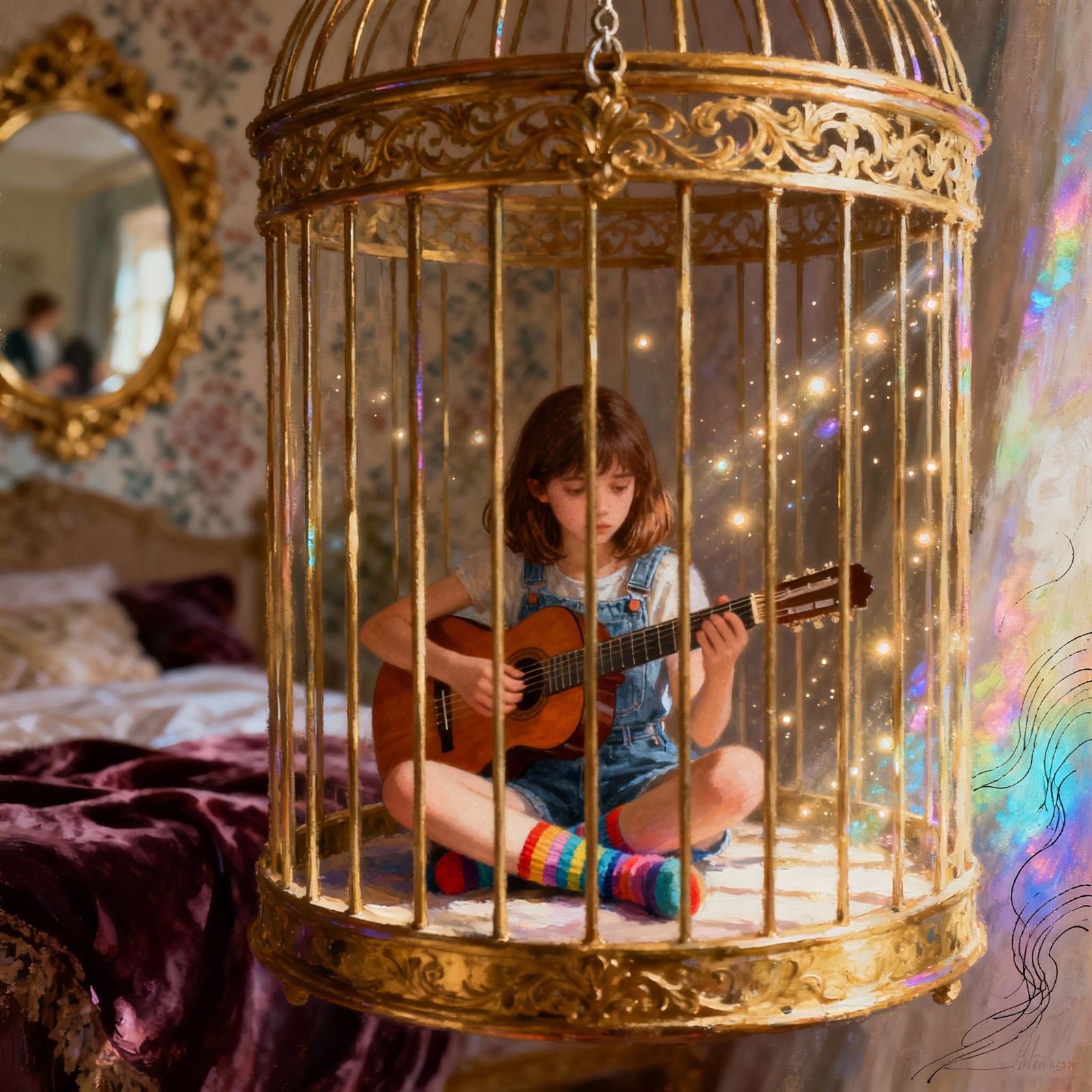 The Girl In The Gilded Birdcage  by @Sherkhal