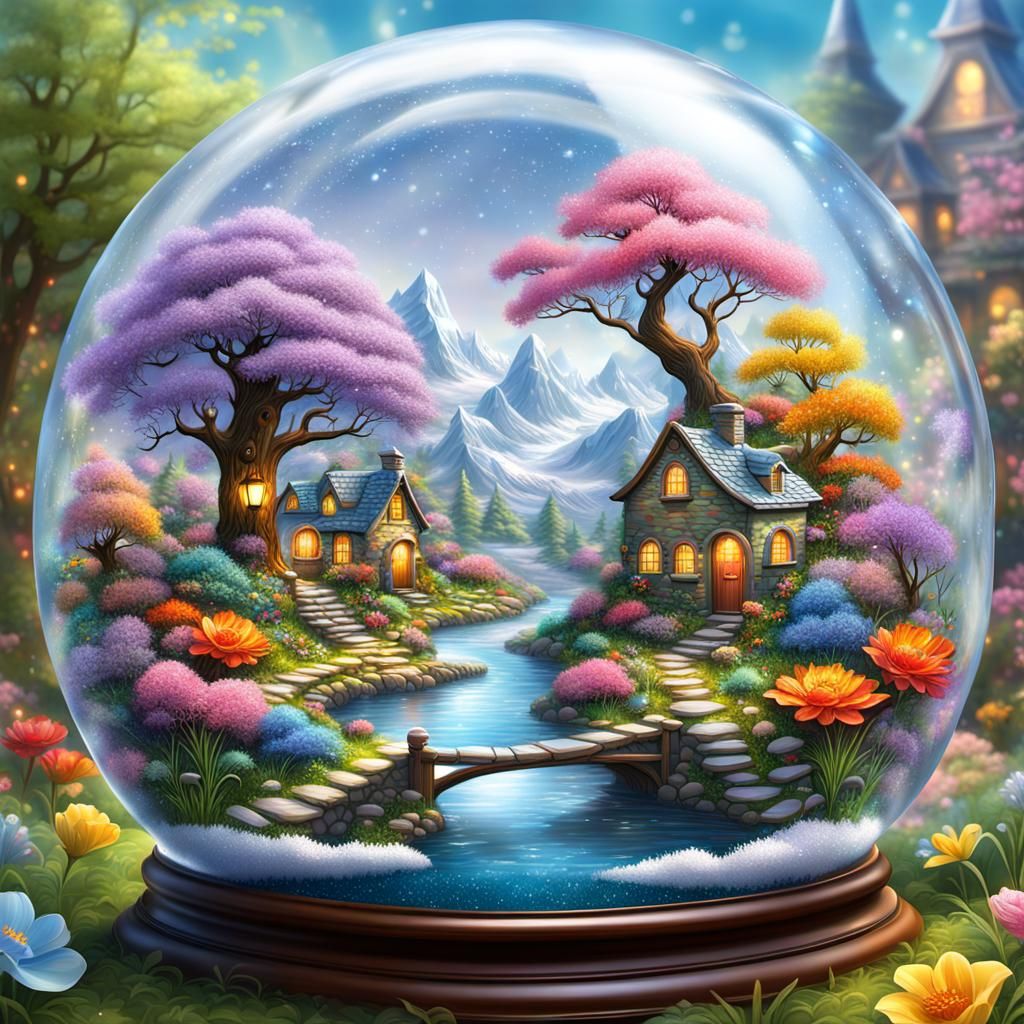 Snow globe landscape   by @SIMBA