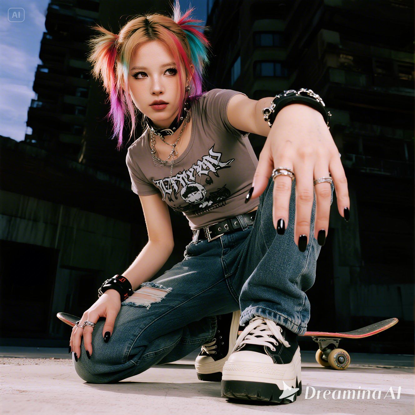 punk skater girl - blending aesthetics