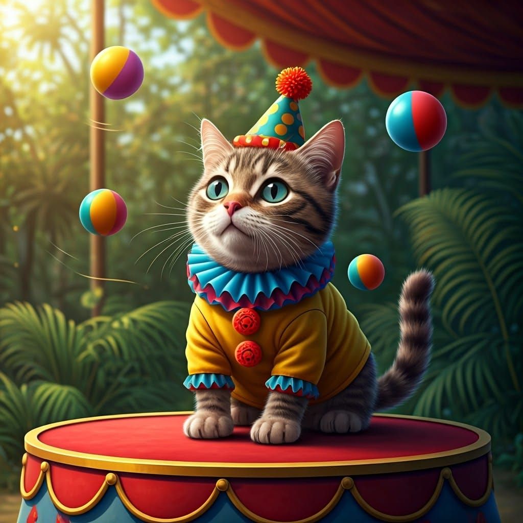 חתול מחופש לליצן