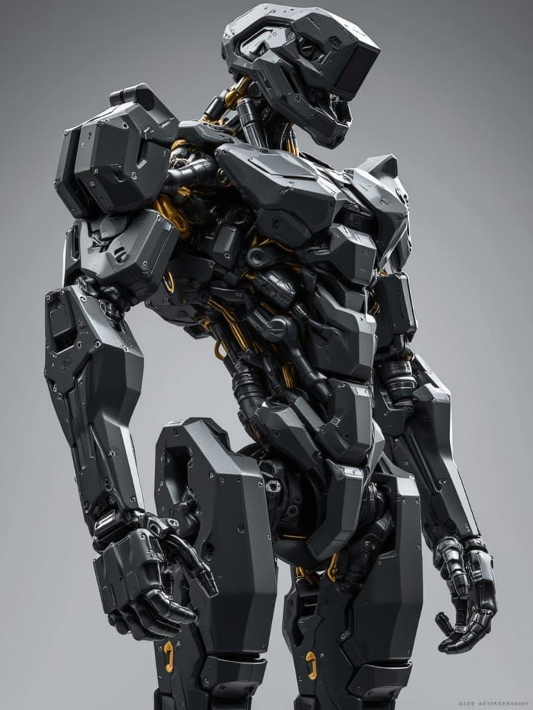 <lora:Boxy Mecha:1.0> A upper body portrait mecha from side, muscular