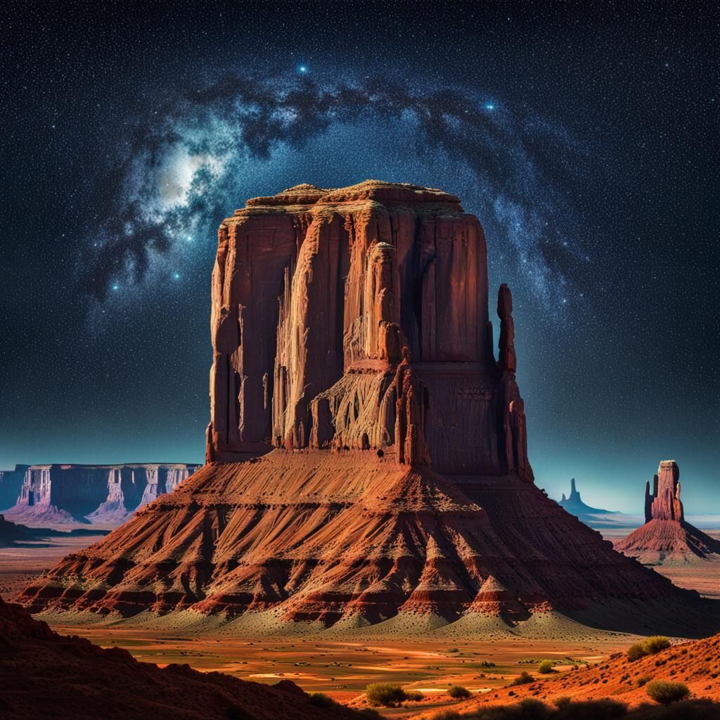 Monument Valley, Desert Canyon in Arizona - AI Generated Artwork ...