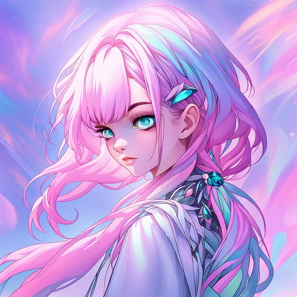 Elysia Portrait in Pastel Digital Art