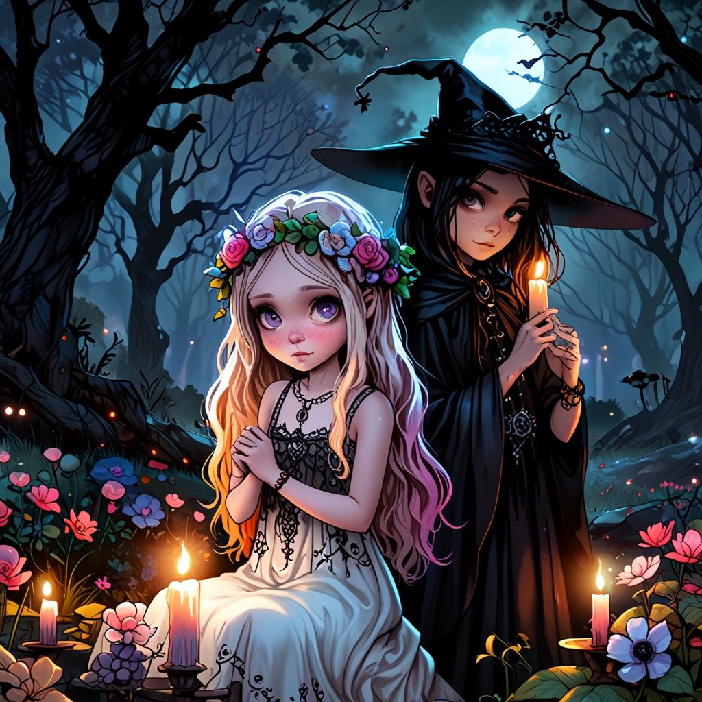 Light and Dark Sister Witches