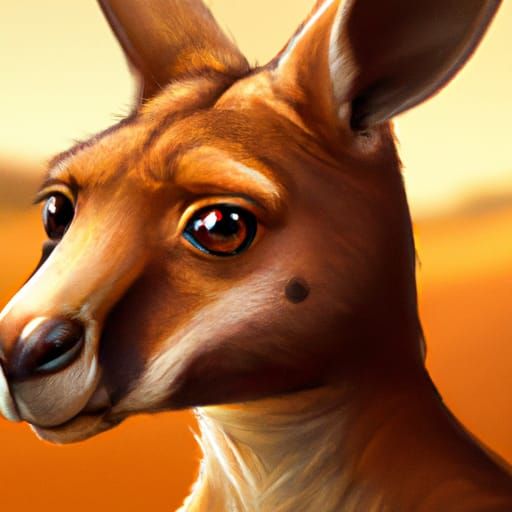 kangaroo portrait