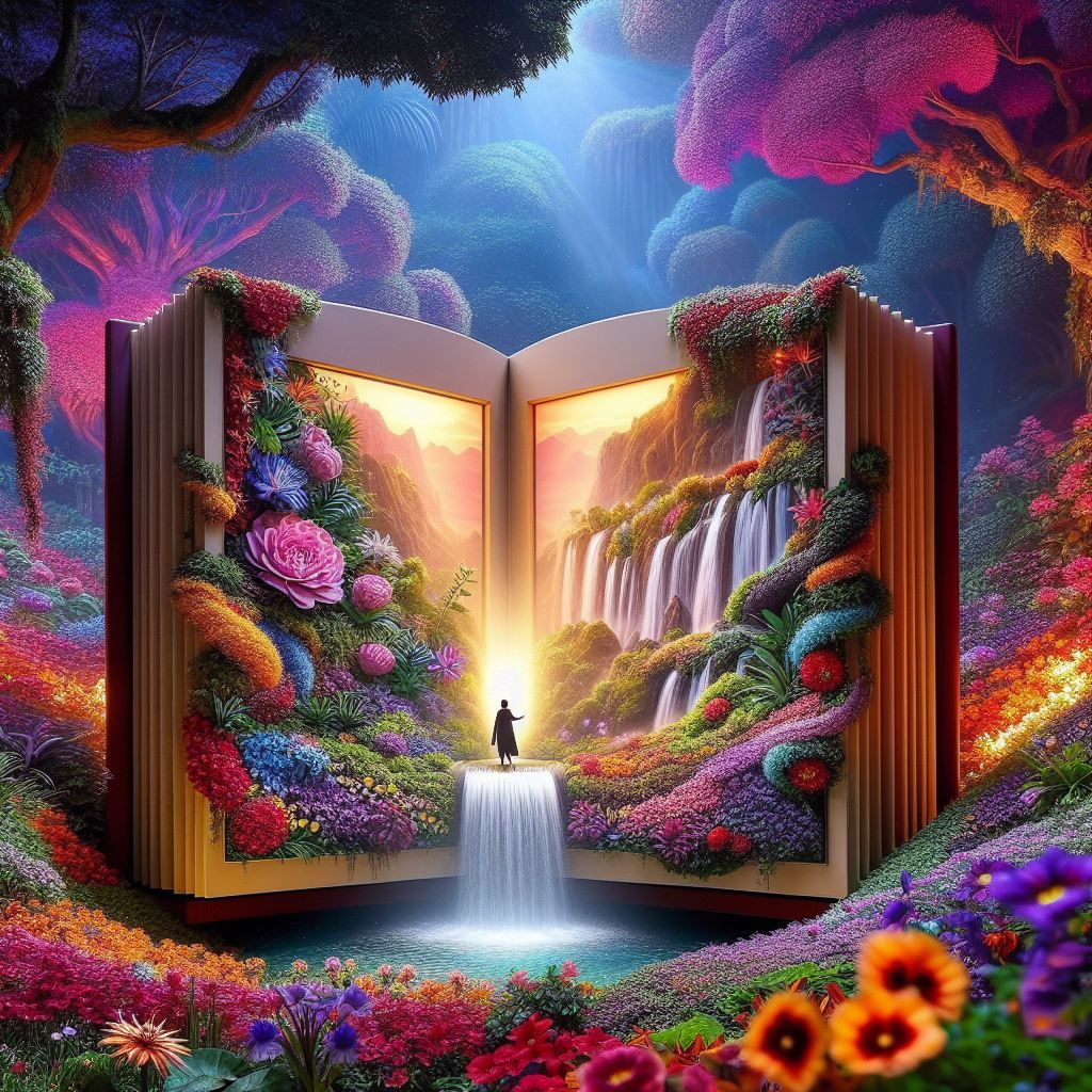 A garden within the book 4