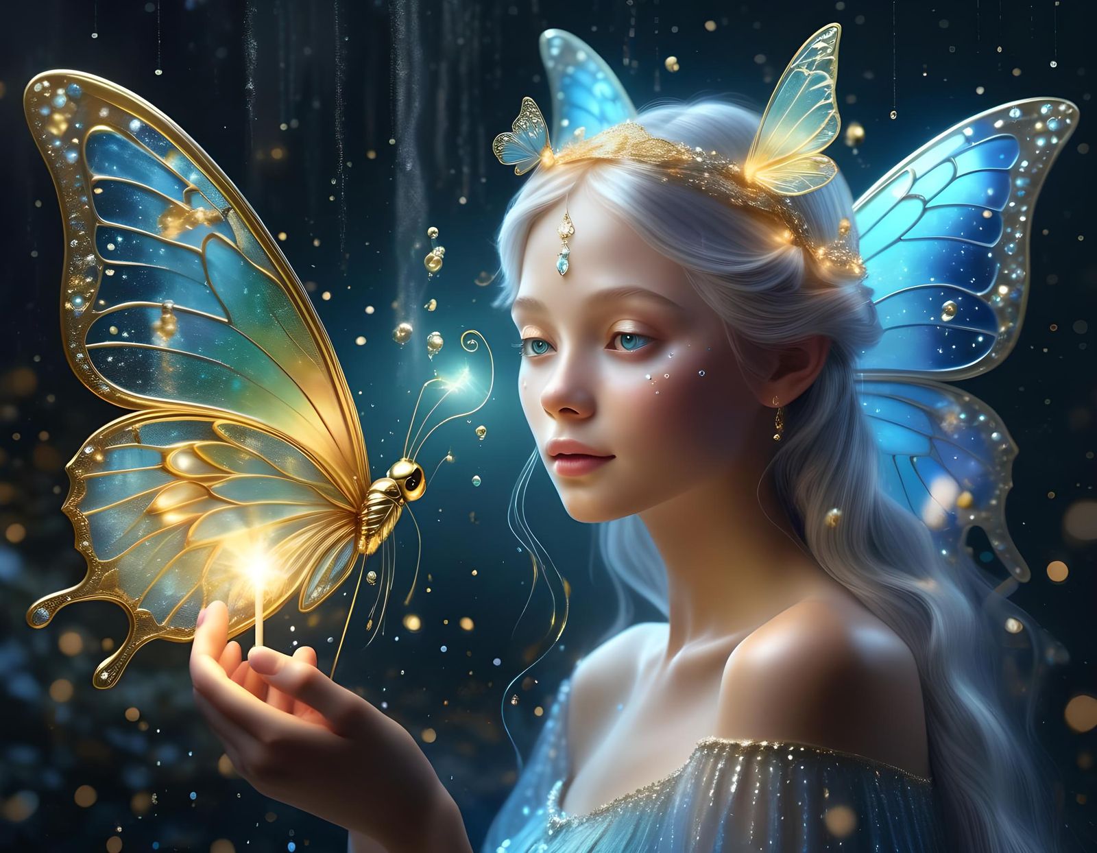 A beautiful fairy-tale fairy core fairy lady  by @Menno