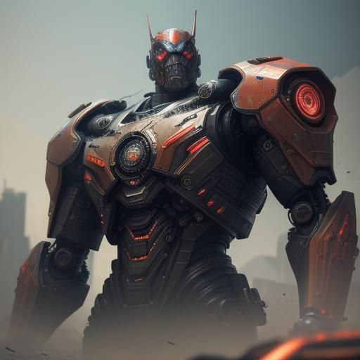 Gritty Samurai Cyborg Casino in Sci-Fi Style