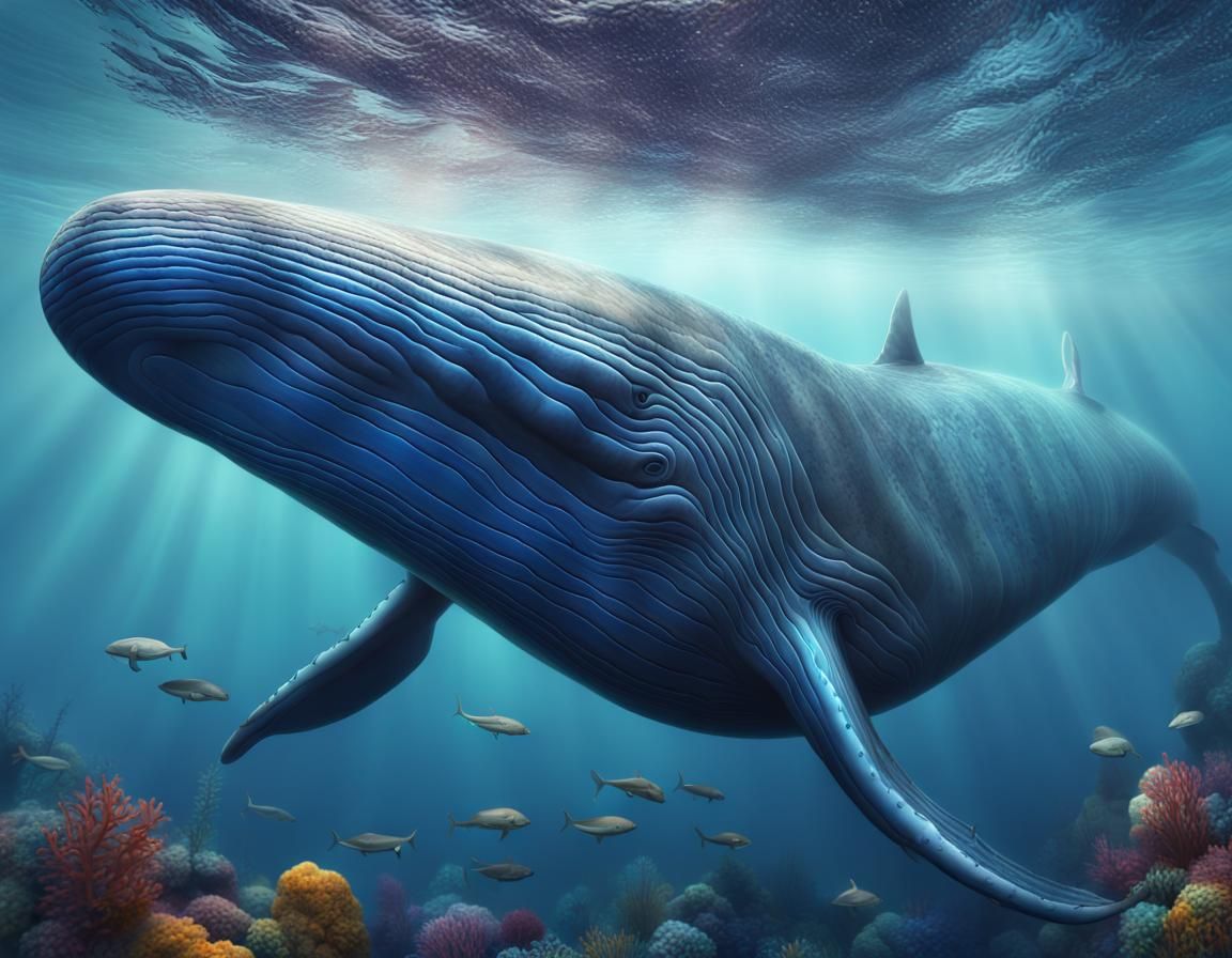 Blue Whale - AI Generated Artwork - NightCafe Creator