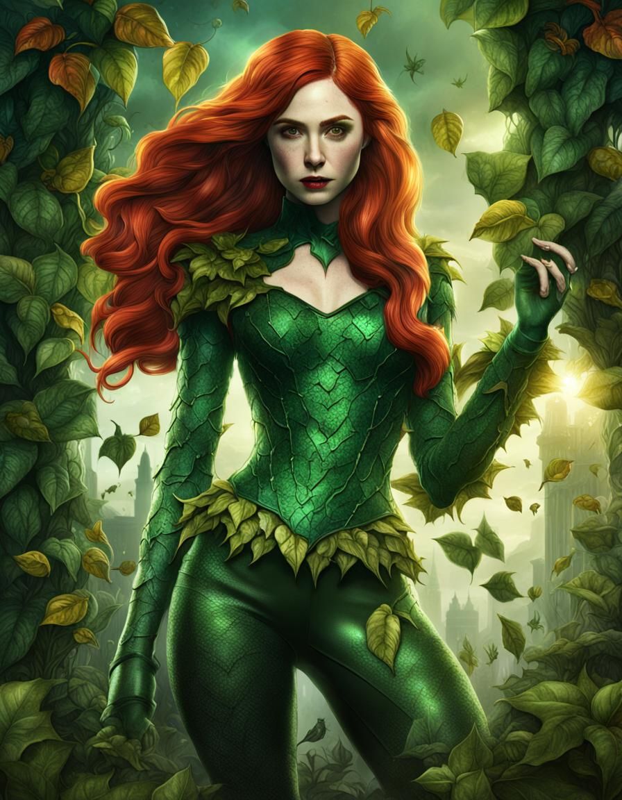 Karen Gillan as Poison Ivy - AI Generated Artwork - NightCafe Creator