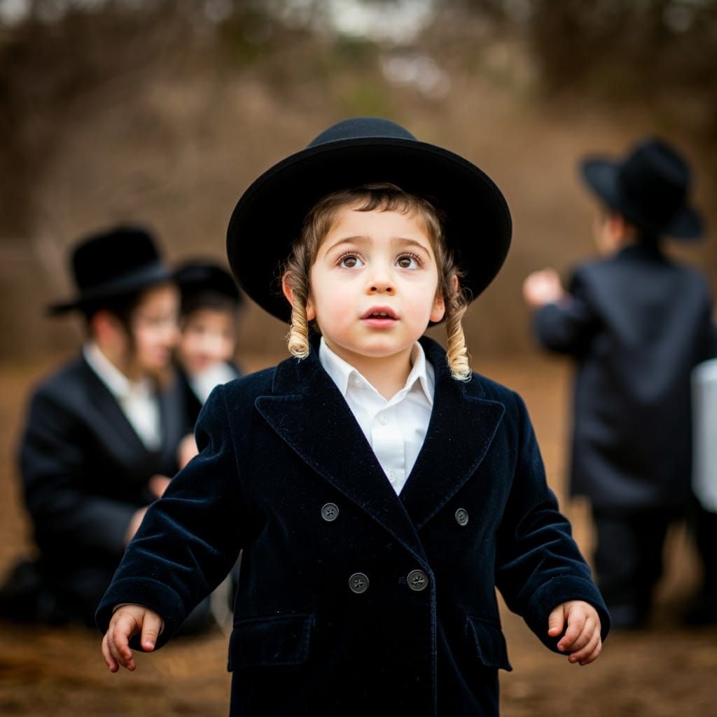 Hasidic Boy's First Haircut, Poignant Portraiture