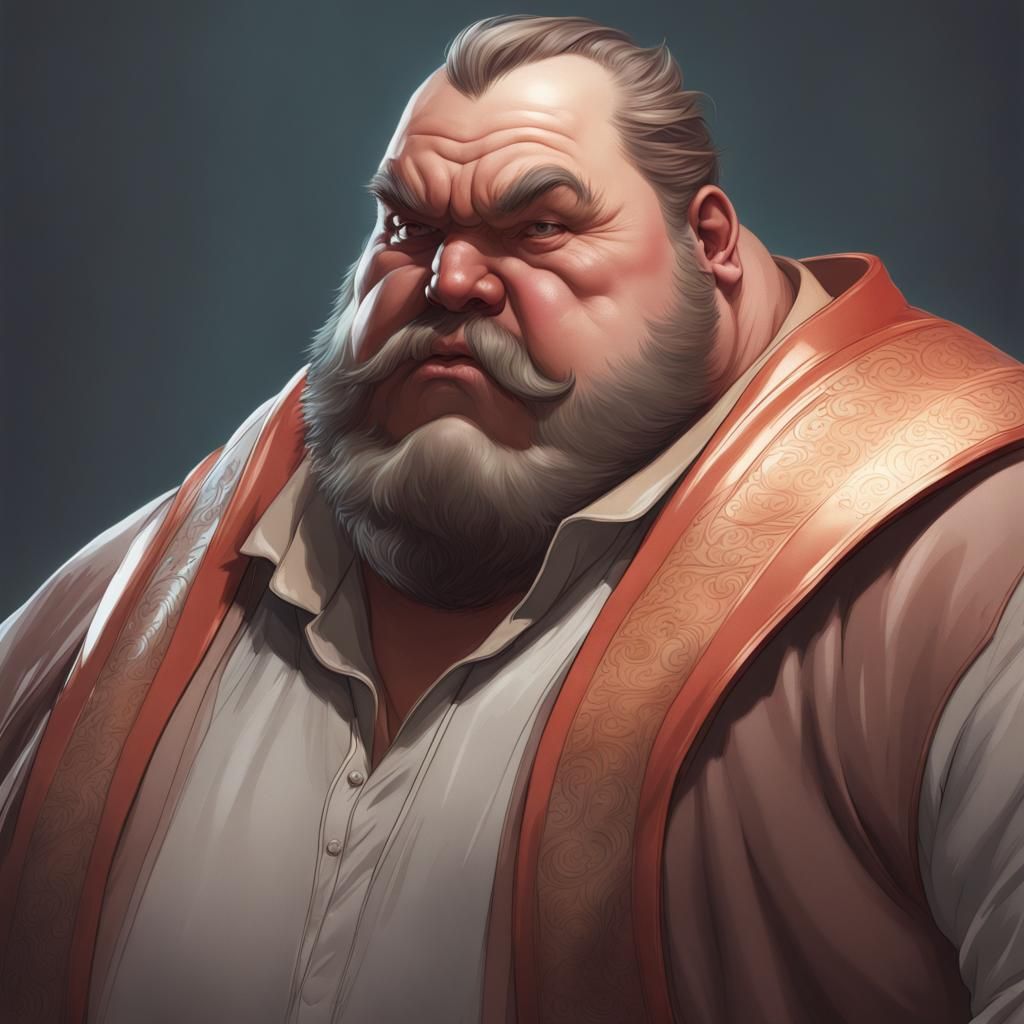 fat man with double chin
