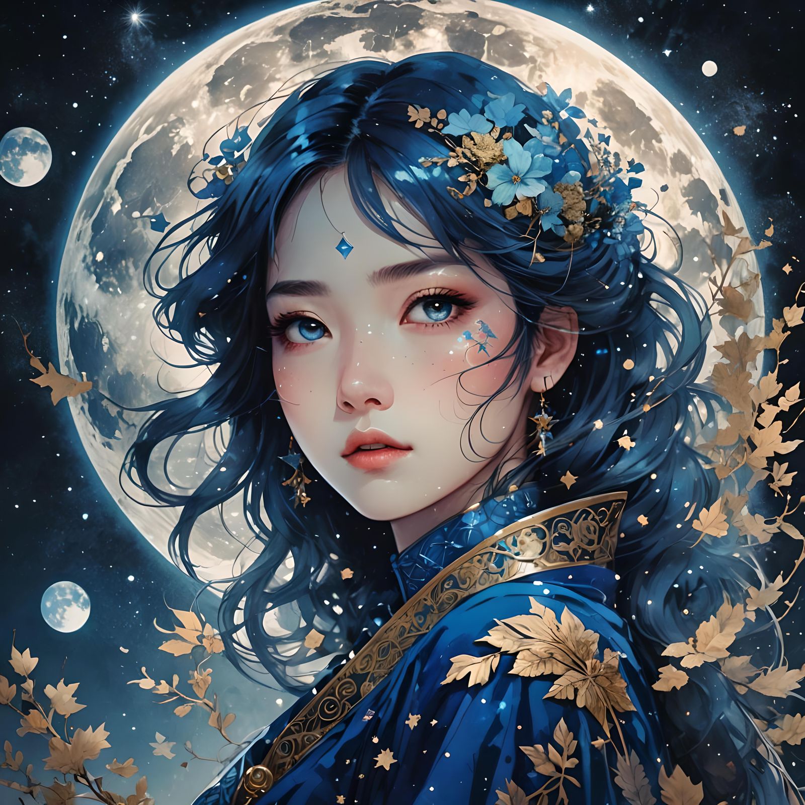 Moon Maiden - AI Generated Artwork - NightCafe Creator