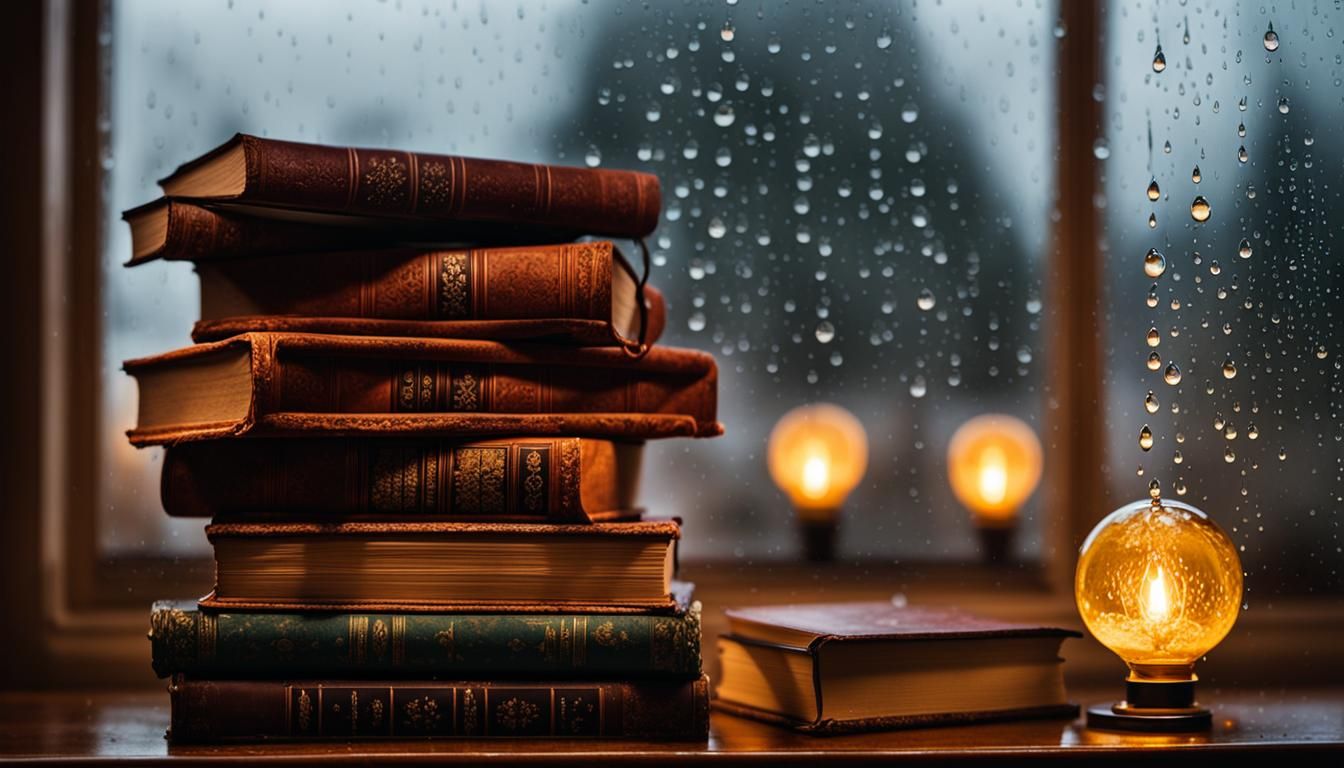 Books by a Window on a Rainy Afternoon  by @Textured Color