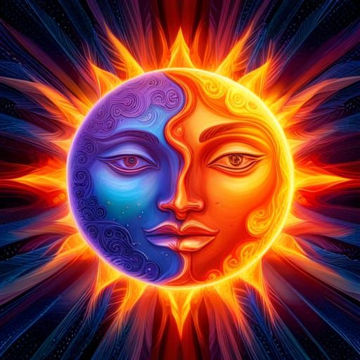 Flaming Eclipse - AI Generated Artwork - NightCafe Creator