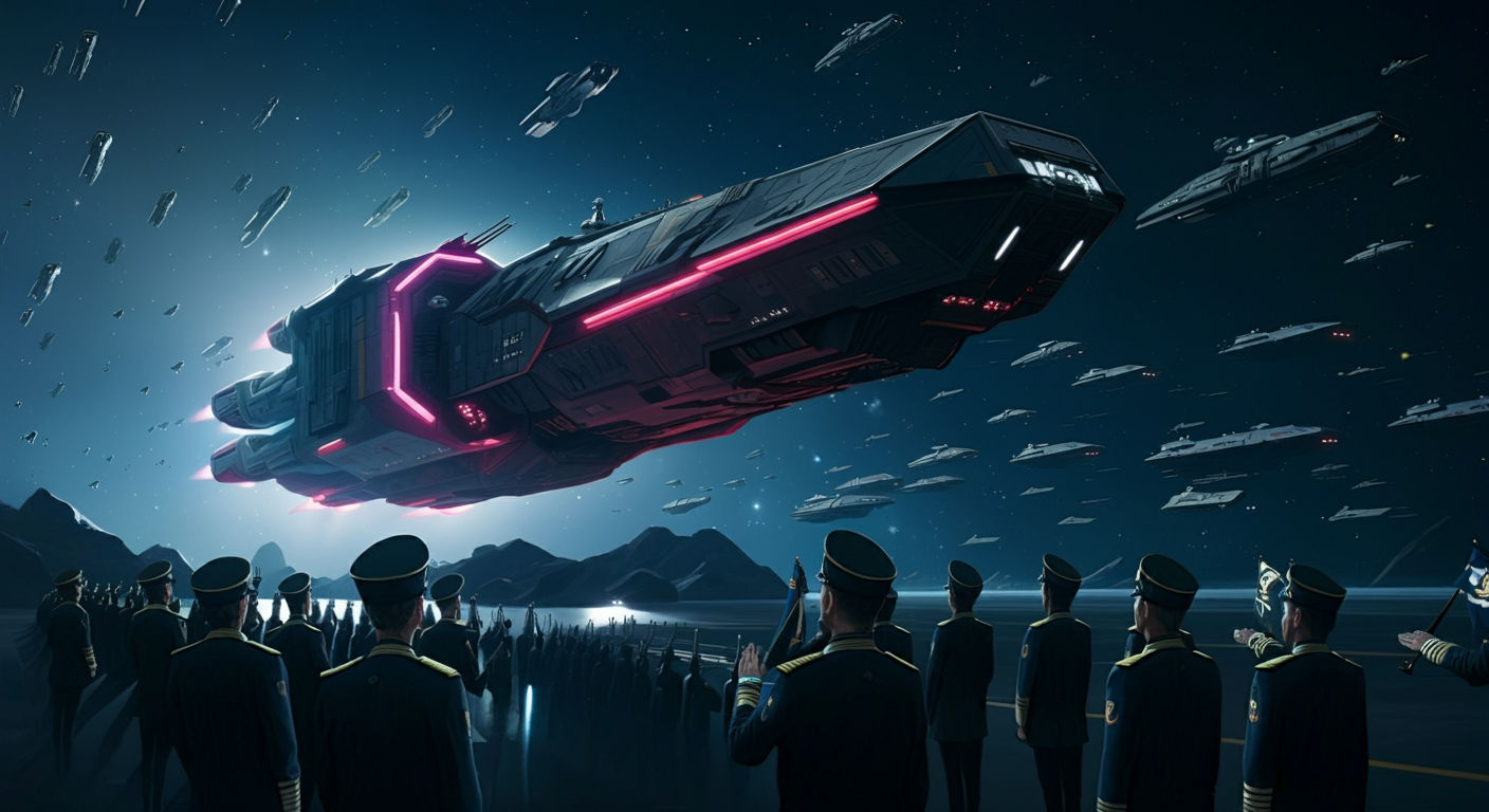 The hero of the battle, returns home to a naval parade!