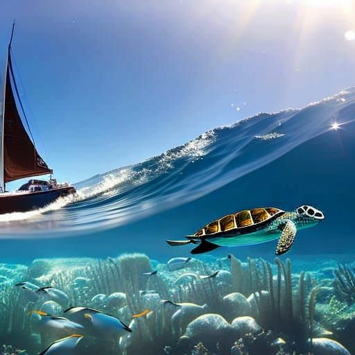 turtle underwater