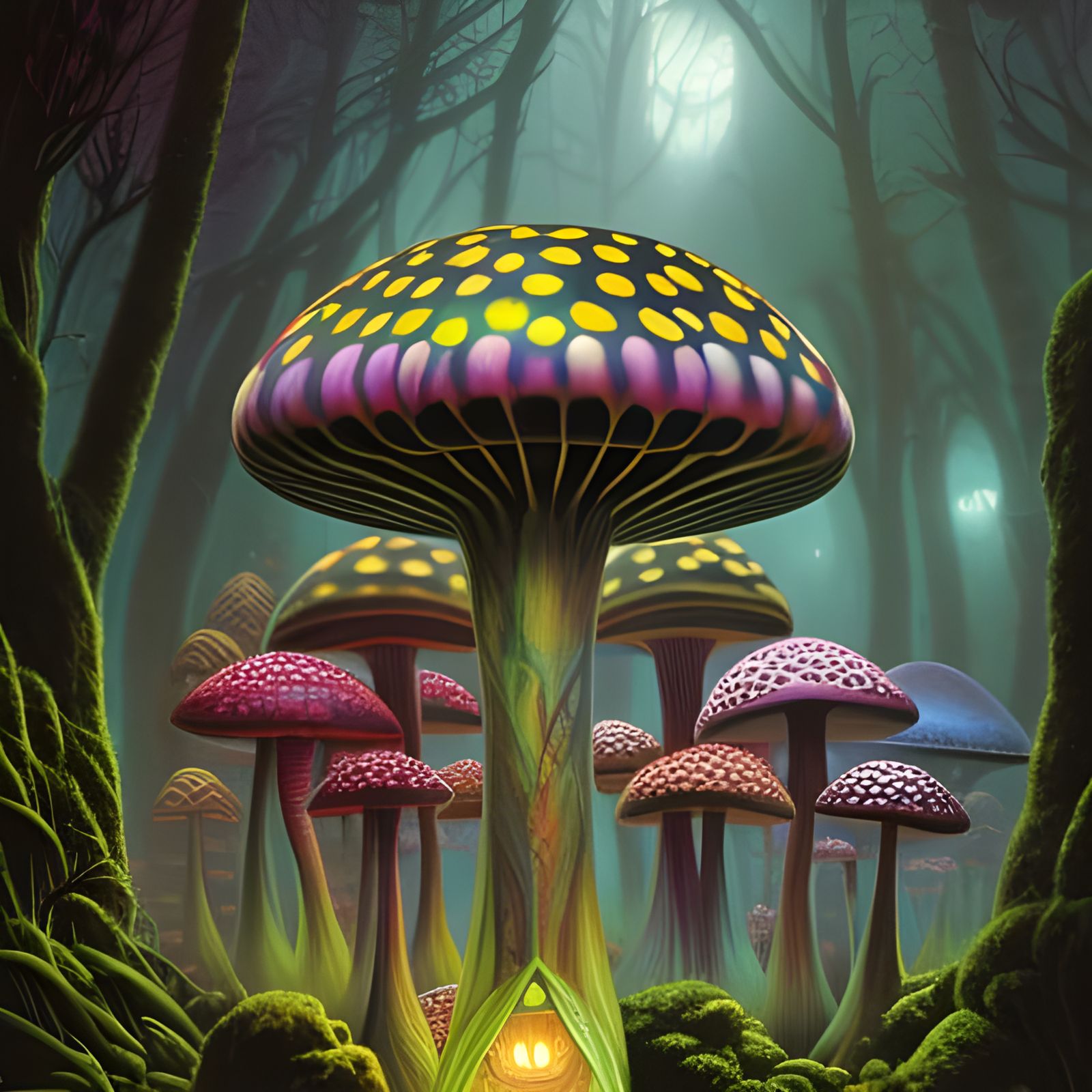 The Sacred Mushroom 🍄 - AI Generated Artwork - NightCafe Creator