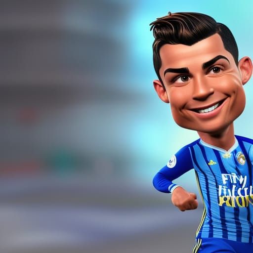 Cristiano Ronaldo Smiling caricature.