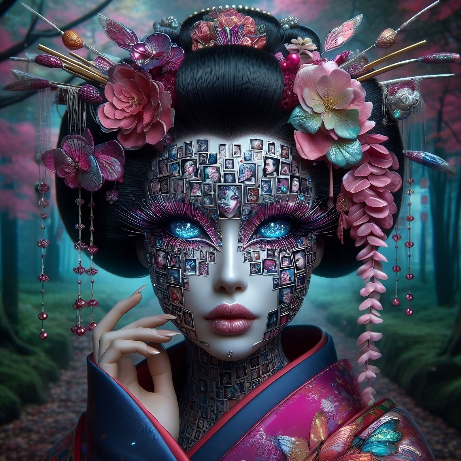 Geisha, android jones style