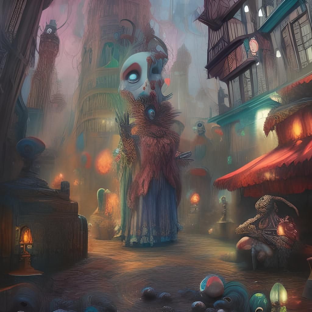 The City of Battle Clowns - AI Generated Artwork - NightCafe Creator