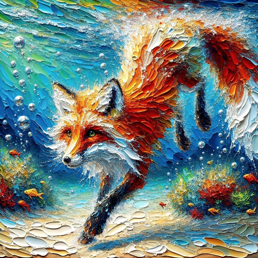 Fox & the Coral  by @Manaconda