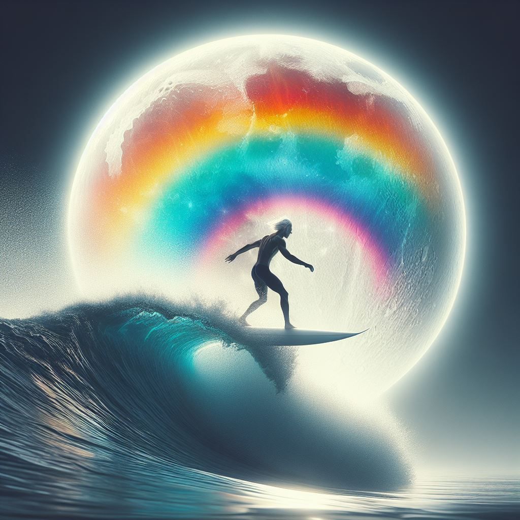 rainbow surfer 🏄🌈