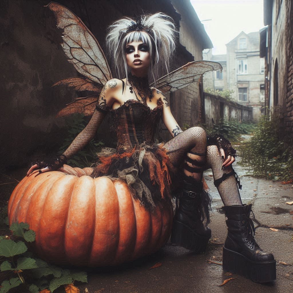 Fairy with pumpkin