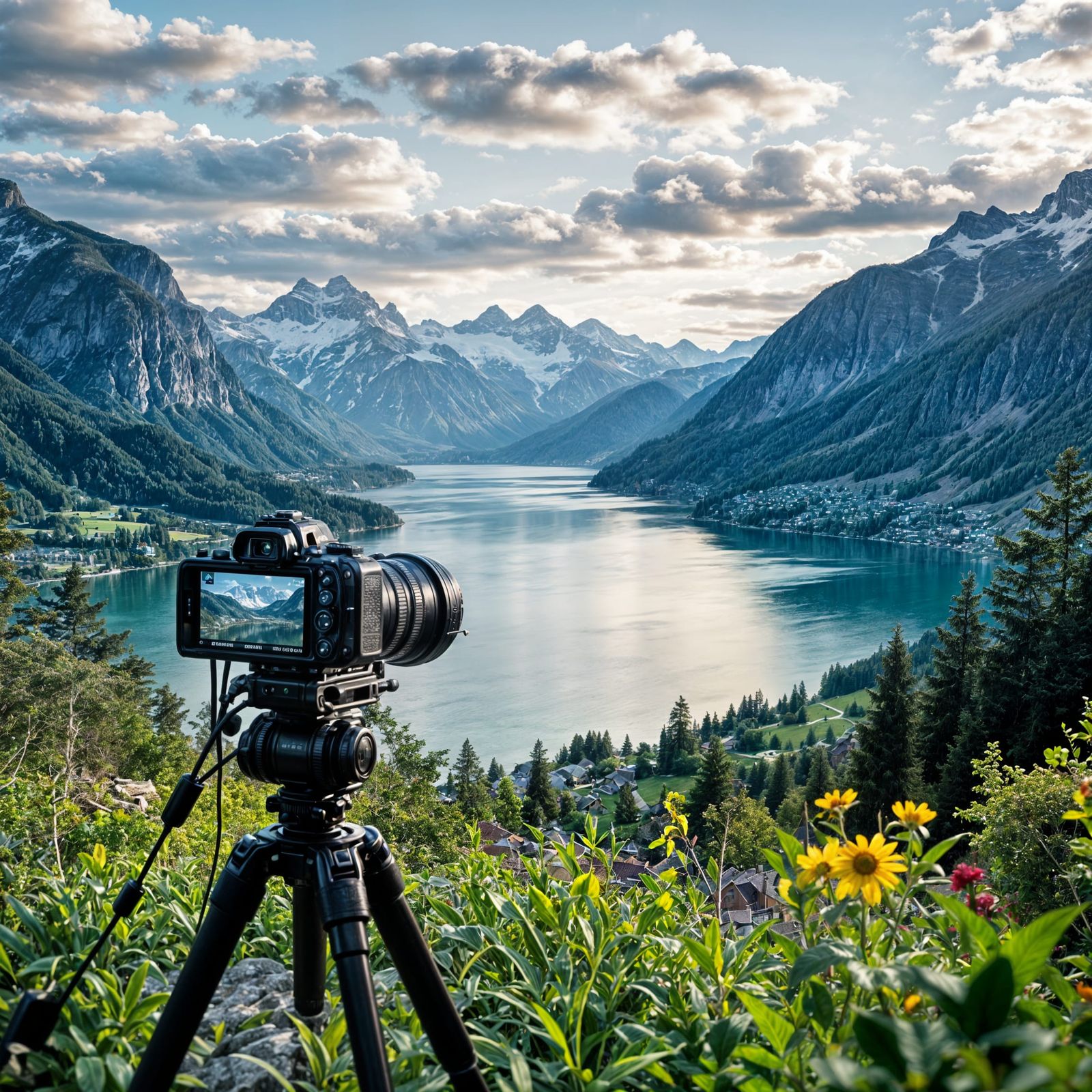 Walensee Cinematic film still, shot on v-raptor XL, film grain, vignette, color graded, post-processed, ...  by @Doc_KC1
