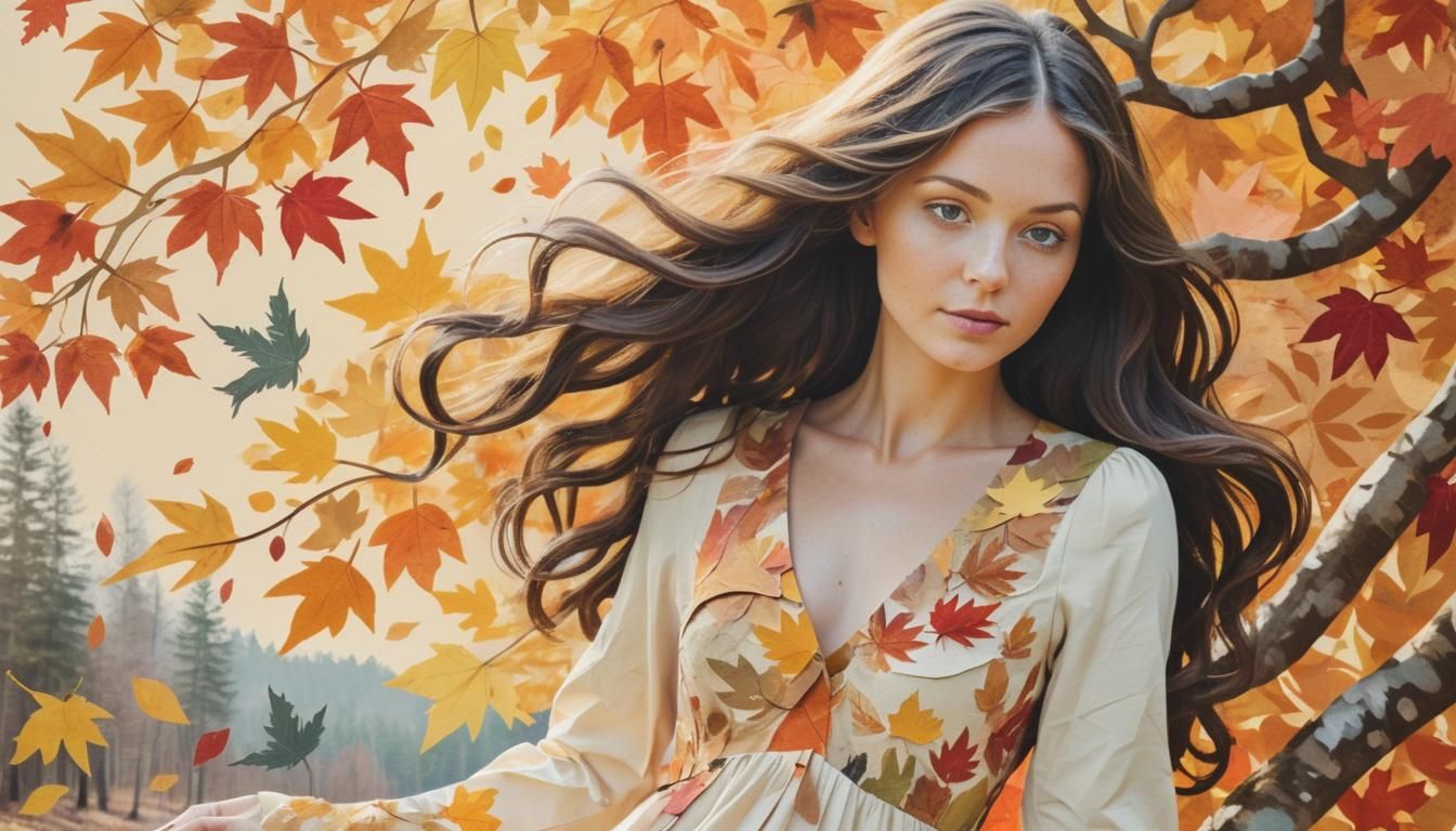 Fall Paper Collage Art