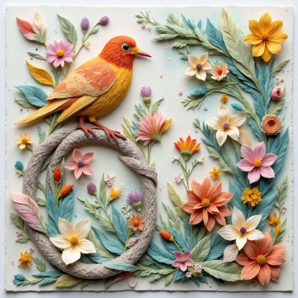 Paper quilling <lora:Earth and old pastel:1.0>