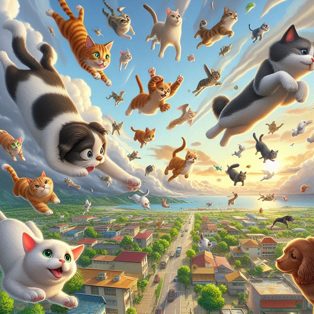 It's raining cats and dogs