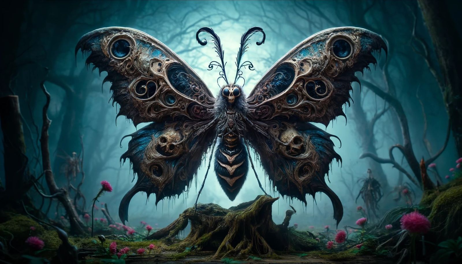 Dark Fey Butterfly - AI Generated Artwork - NightCafe Creator