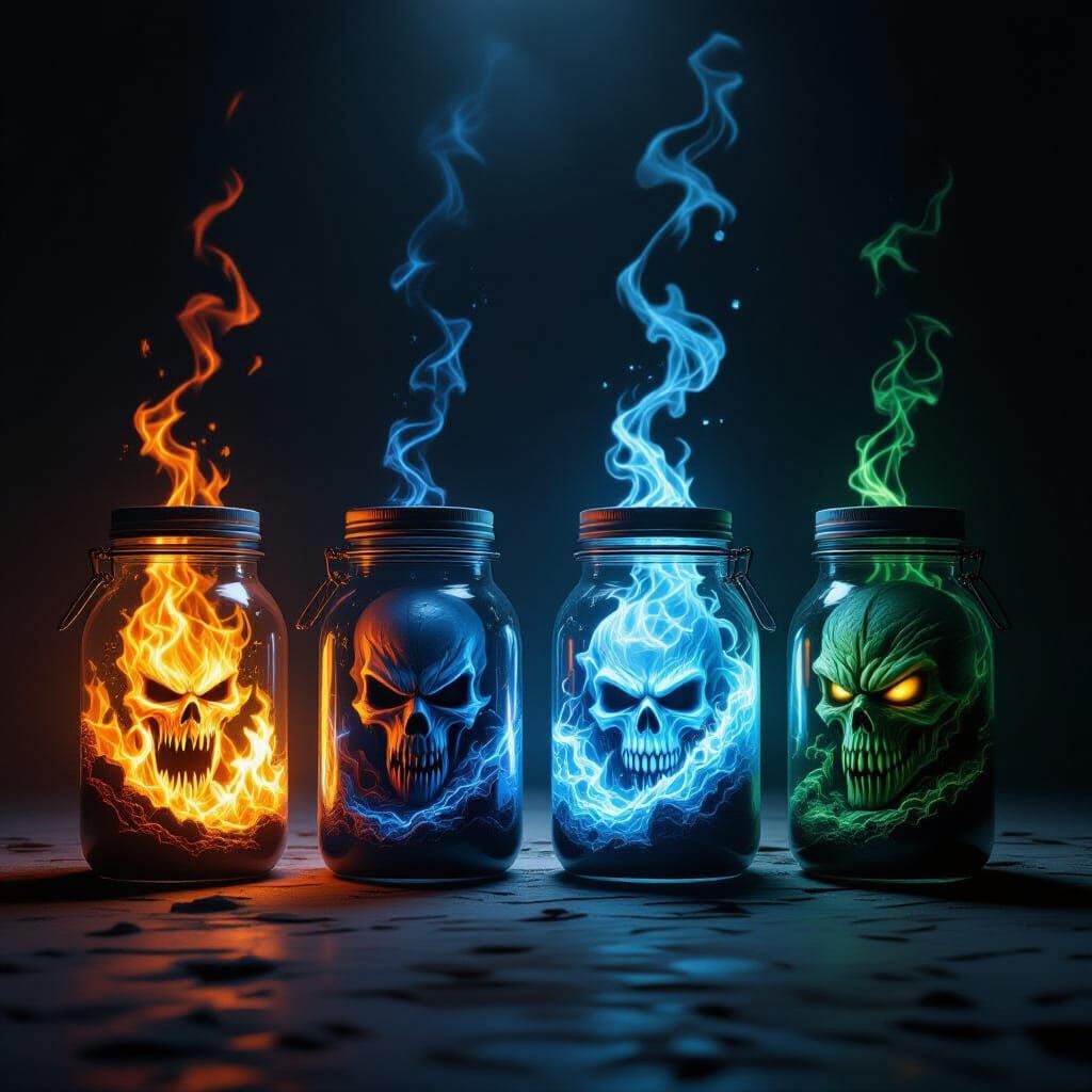 Elemental Forces Trapped in Jars