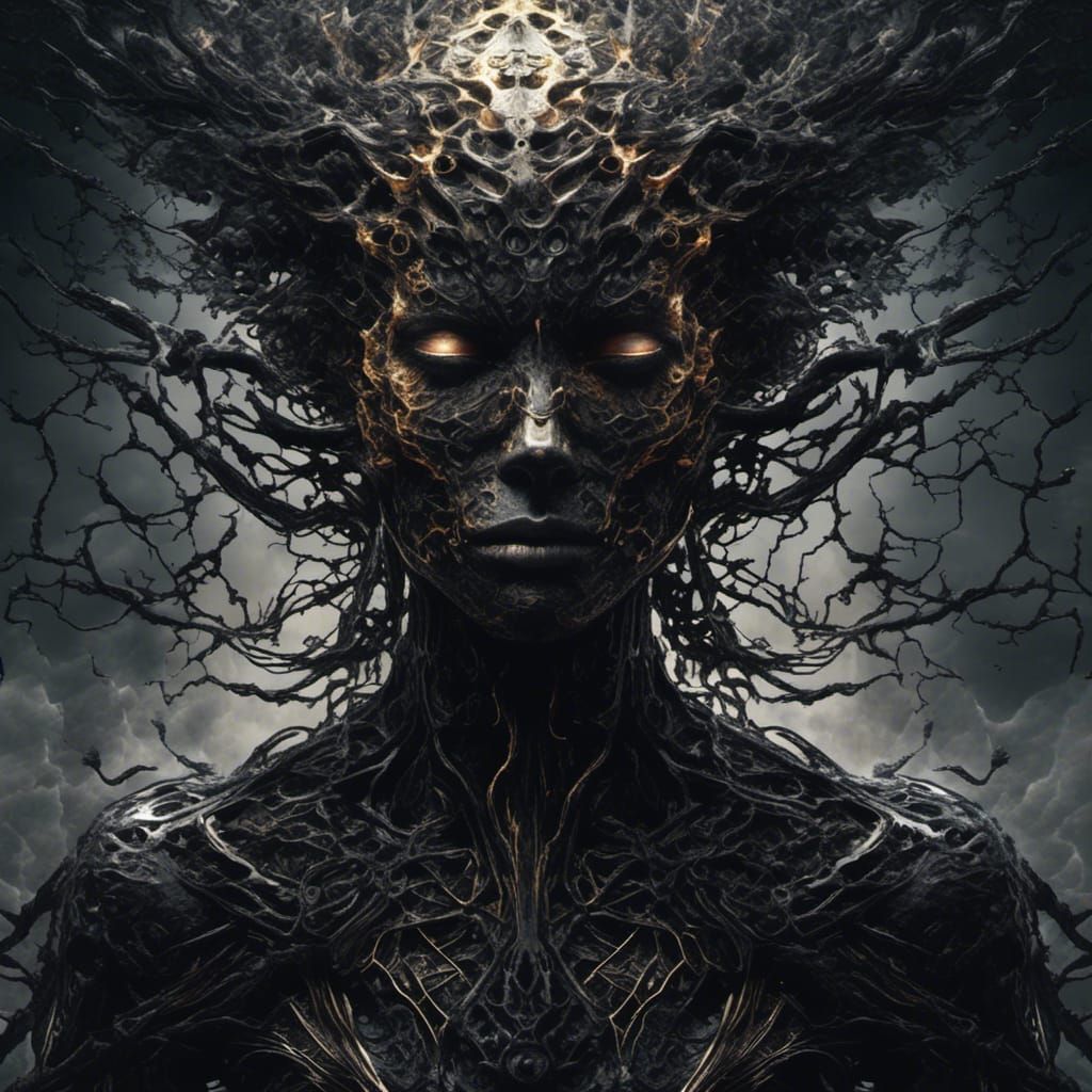 Turbulent Soul: AI Portrait of Anger in Hyperreal Style