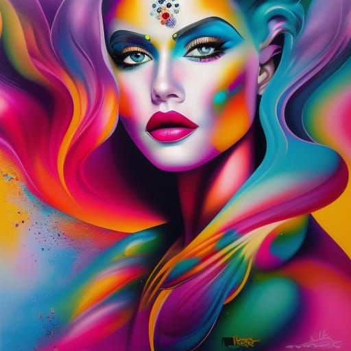 Goddess of color - AI Generated Artwork - NightCafe Creator