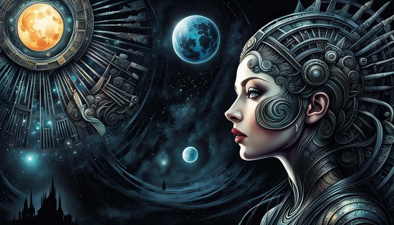 Dystopian Suns of New Worlds: Surreal Vector Art