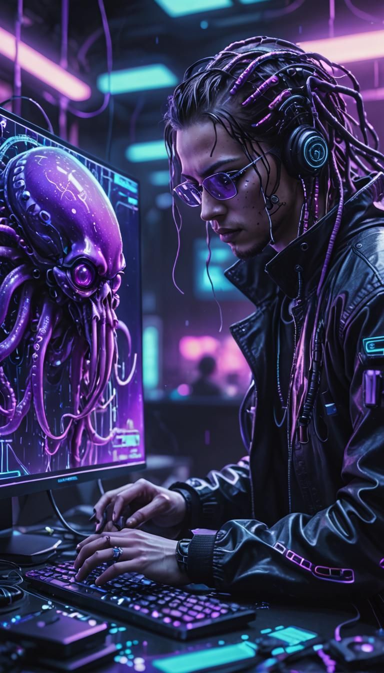 holographic connection   by @fineluart