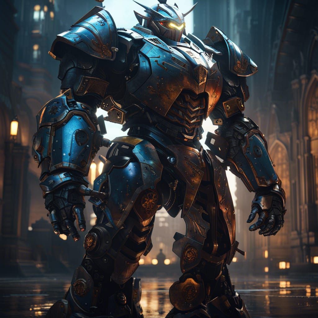 Giant Mecha Knight AI Generated Artwork NightCafe Creator