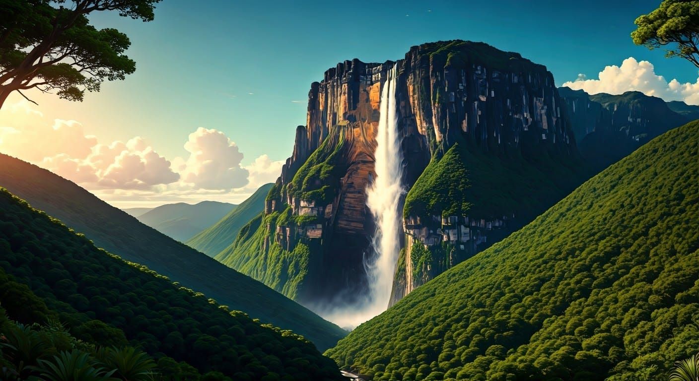 Salto Angel, Angel Falls, Churun Meru, Auyán-tepui, natural wonder of the world  by @ukimalefu