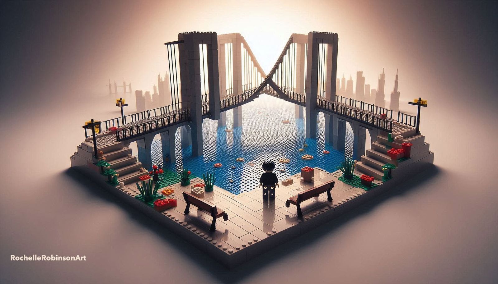 Bridge to nowhere - Lego Art
