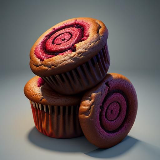 Red bean paste muffins.