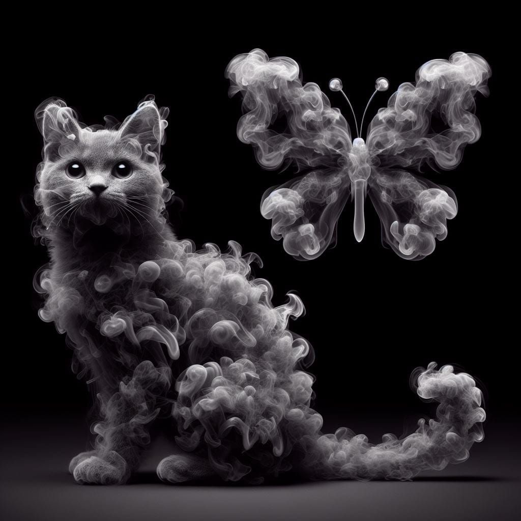 Smoky Cat & Butterfly