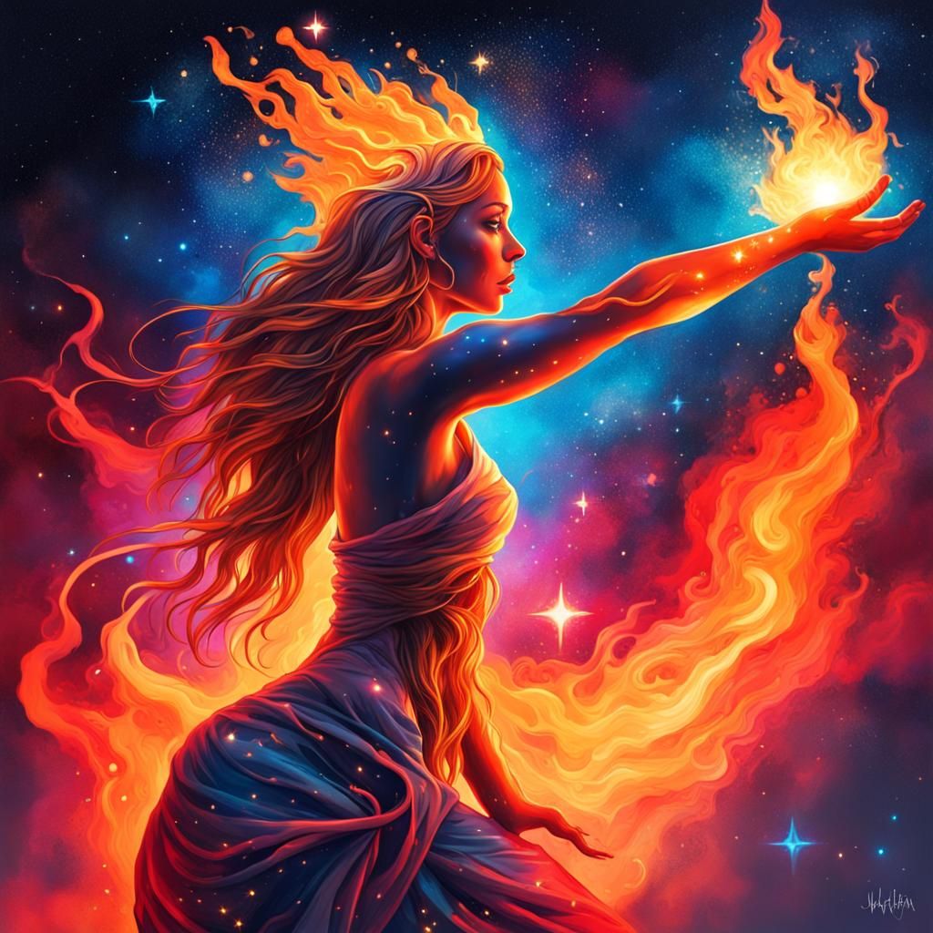 Fire goddess - AI Generated Artwork - NightCafe Creator