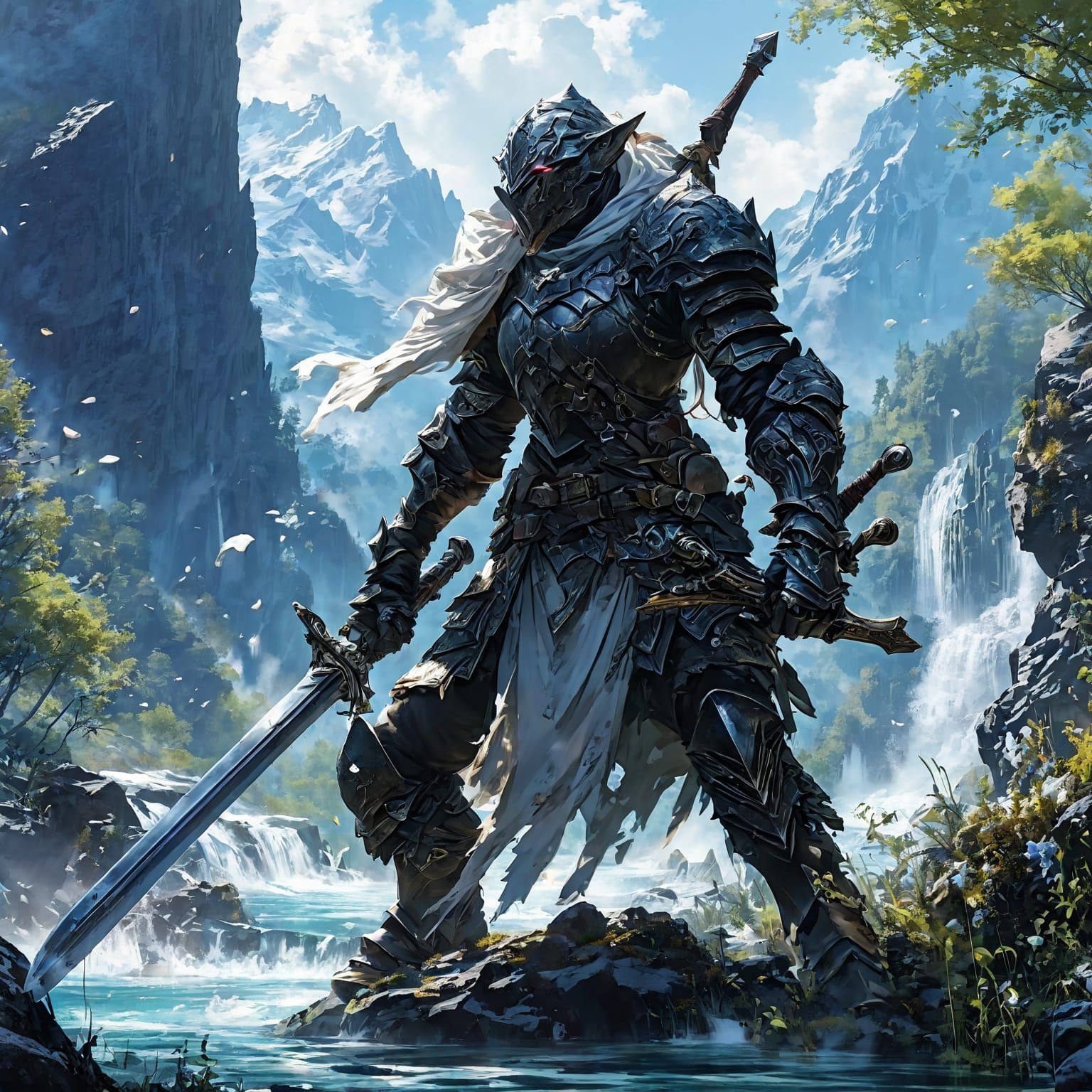 A fantastical image of a skilled goblin slayer (Uploaded)