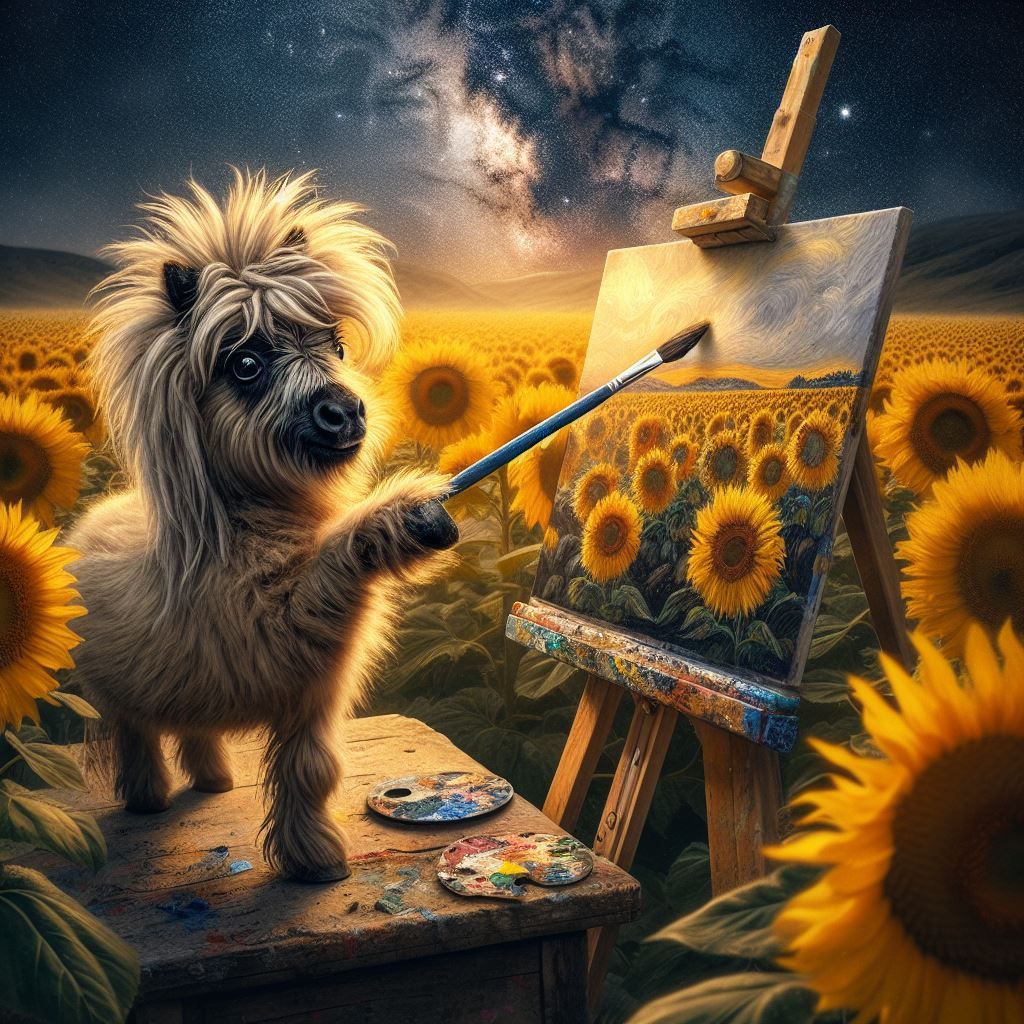 Sunflower painting pony