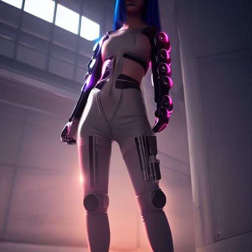 Woman in cyberpunk clothing #2
