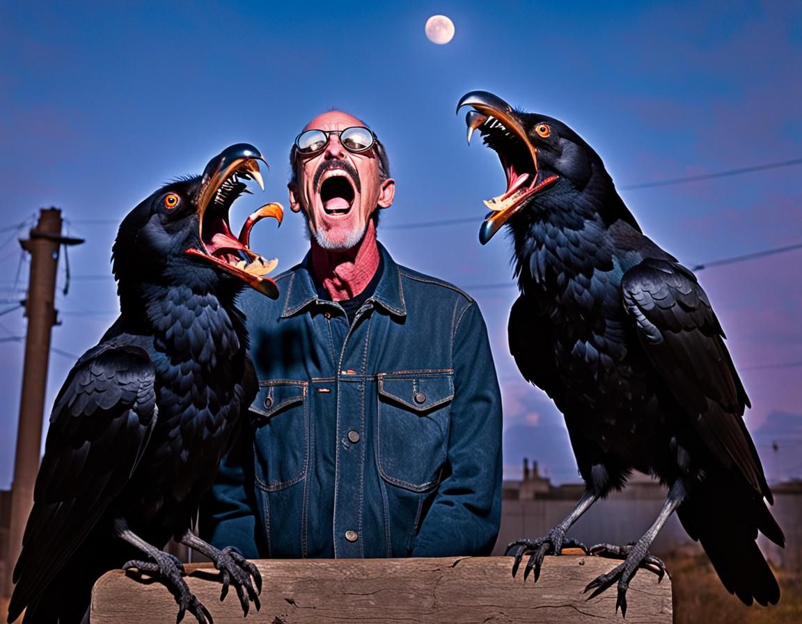 Crow Monsters Singing in the Moonlight