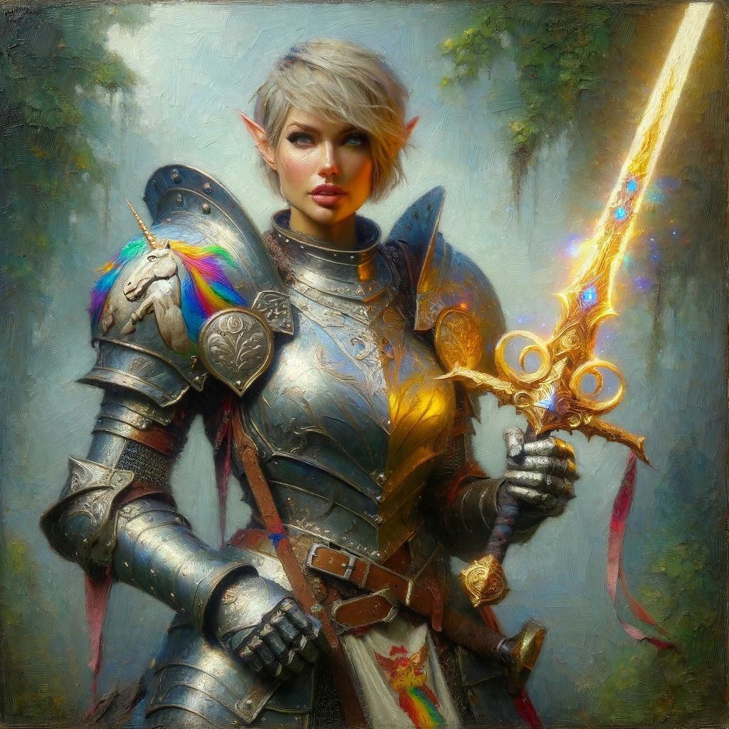 Delfaen Seolfar, Half-Elven Paladin Mielikki