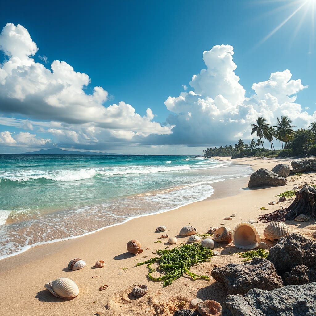 A masterpiece painting, rendered with meticulous craftsmanship and artistic creativity, depicts a scene that embodies the concepts of beauty...